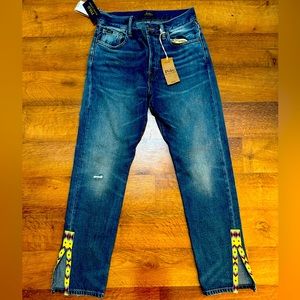 Western inspired denim jeans